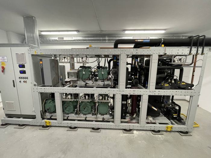 Central frigorífica transcrítica de CO₂ de gran capacitat